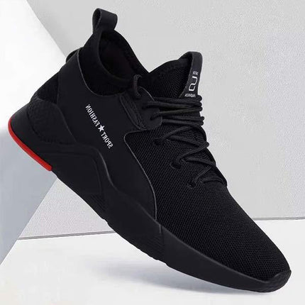 Men's Casual Running Shoes | Lightweight Flyknit Sneakers | Breathable Athletic Footwear | EVA Sockliner Comfort | Durable Flexible Outsole