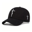 Men's Retro Casual Baseball Cap | Cross Faith Embroidery | Adjustable Strap | Cotton Material | Stylish Everyday Hat