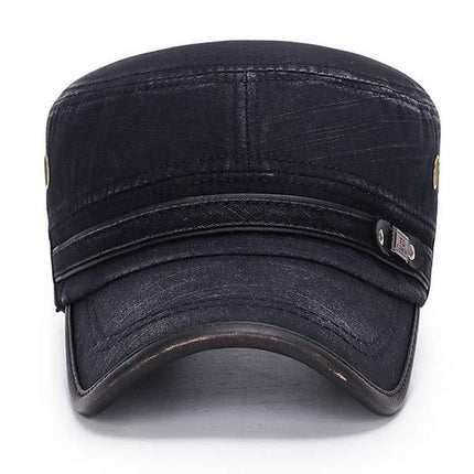 Men's Vintage Baseball Cap | Leather Brim | Cotton Hat | Solid Color | Spring Autumn Winter | Adjustable Fit | Classic Style | Outdoor Sports Accessory | Army Green Navy Brown Beige Black