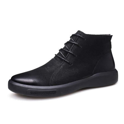 Men's Leather Lace-Up Boots | Durable Rubber Sole | Medium Width | Oxford Construction | Comfortable Leather Linings | Casual High Boots for Men