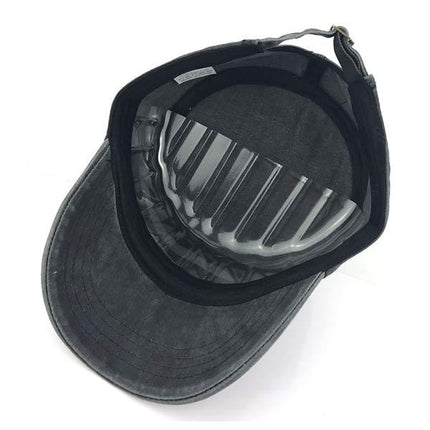 Men's Casual Vintage Flat Cap | Cotton Polyester | Adjustable Buckle | Breathable Comfortable | Outdoor Sports Hat | Solid Colors: Army Green Navy Brown Khaki Black | All Seasons