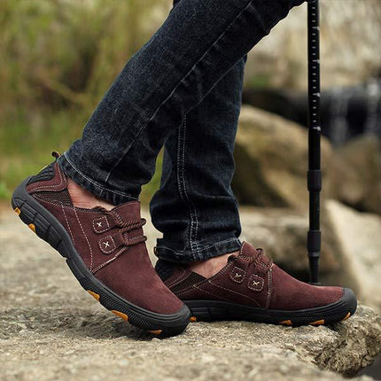 Men's Outdoor Trail Hiking Shoes | Comfortable Casual Footwear | Matte Finish | Easy Twin Gore Entry | Flexible Rubber Sole | Collapsible Heel Pad