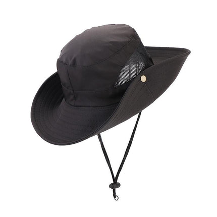 Men's Outdoor Sun Hat | Breathable Mesh | Big Brim | Spring Summer | Dome Top | Travel Beach Fishing Hiking Camping | Sunscreen Sunshade | Acrylic
