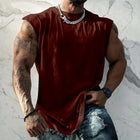 Men's Athletic Tank Top | Solid Color | Wide Shoulder | Round Neck | Moisture-Wicking Fabric | Tailored Fit | Versatile Activewear | Multiple Colors Available