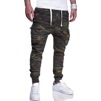 Men's Camouflage Print Cotton Blend Trousers | Casual | Moderate Elasticity | Pockets | Four Seasons | Daily Wear | Sports | Travel