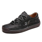 Men's Leather Casual Shoes | Vintage Lace-Up | Flexible Non-Slip Rubber Sole | Lightweight & Comfortable Footwear
