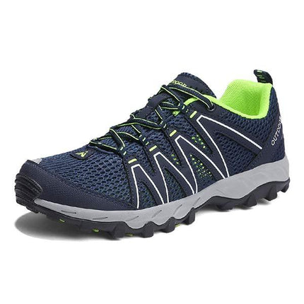 Men's Outdoor Hiking Sneakers | All-Terrain | Rugged Design | Comfortable for Water & Track | Mesh Upper | Lace-Up Closure | Flexible Durable Sole
