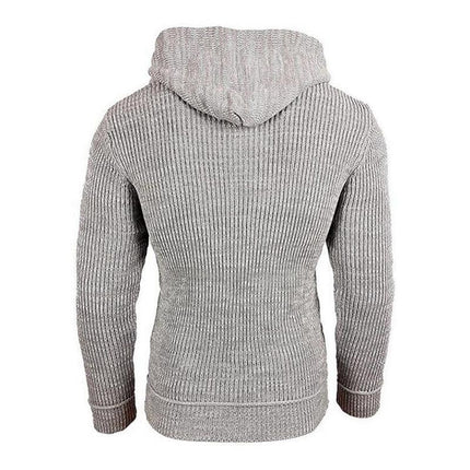 Men's Knitted Hoodie | Casual Loose Fit | Hooded Long Sleeve | Polyester Blend | Kangaroo Pocket | Soft & Breathable | Leisure Style | Activewear Pullover | Zipper Closure | Relaxed Fit | Classic Design