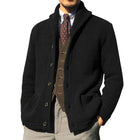 Men's Knit Jacket | Solid Color | Button Closure | Tailored Fit | Elegant Style | Warm & Cozy | Versatile Outerwear for Casual & Formal Occasions