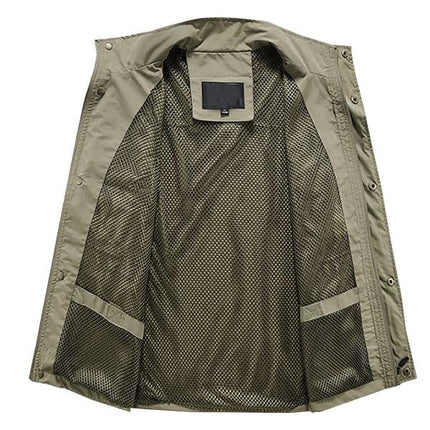 Men's Quick Dry Outdoor Vest | Multi-Pocket Design | Zipper Placket | Stand Collar | Soft Lightweight Material | Ideal for Hiking & Travel | 2022 New Design