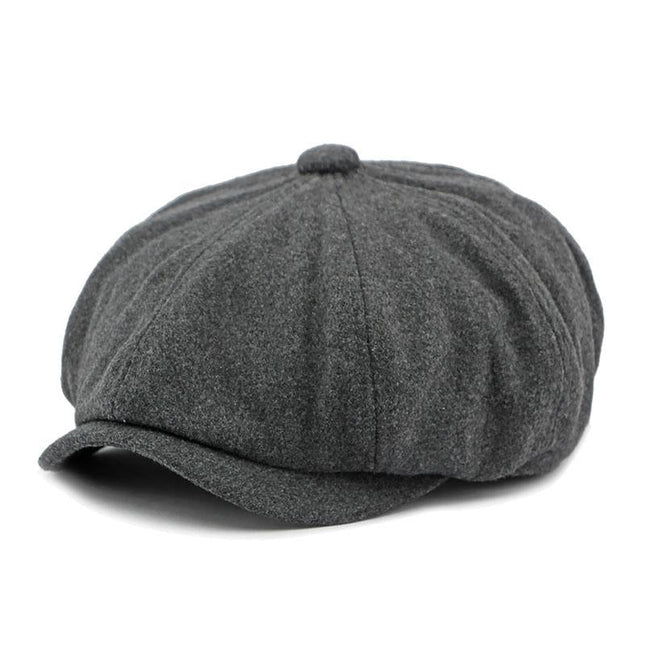 Men's Vintage Beret | Wool Blend | Colorblock Patchwork | Cozy Warmth | Artistic Flair