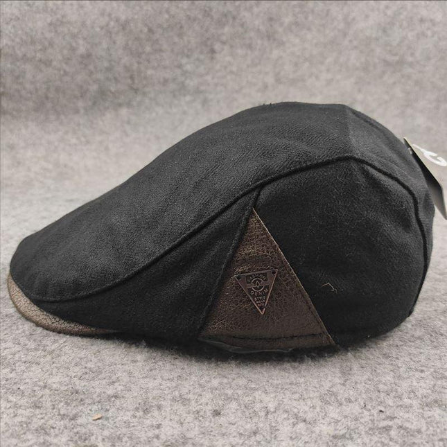 Men's Retro Wool Blend Beret | Timeless Winter Hat | Soft Warm Insulation | Classic Style | Charcoal Gray | Deep Navy | Rich Black | Versatile Fashion Accessory | Comfortable Fit | Ideal for Casual & Semi-Formal Wear
