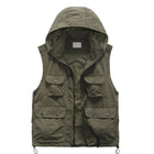 Men's Outdoor Quick-Drying Vest | Quick-Dry Fabric | Breathable Mesh Lining | Multiple Pockets | Adjustable Drawstring Hem | Hiking Camping Fishing | Available in Green Red Black | Sizes S-XXL