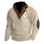 Men's Colorblock Sweatshirt | Cotton-Polyester Blend | Lapel Collar | Long Sleeves | Casual & Semi-Casual | Regular Fit | Stylish Stitching | Fall & Winter Wear | Versatile Layering Piece