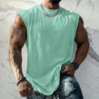 Men's Athletic Tank Top | Solid Color | Wide Shoulder | Round Neck | Moisture-Wicking Fabric | Tailored Fit | Versatile Activewear | Multiple Colors Available