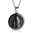 Vintage Style Praying Jesus Pendant Necklace | Religious Jewelry Collectible | Spiritual Keepsake | Casual Faith Necklace | Unique Gift for Devotees
