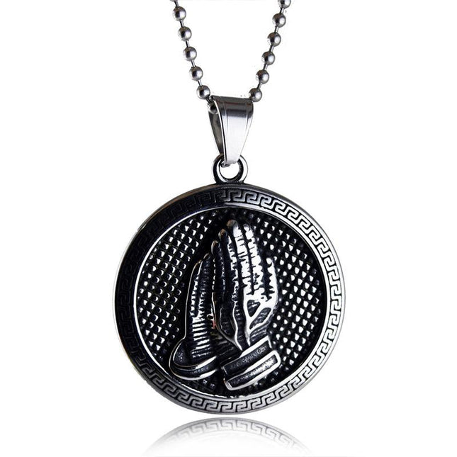 Vintage Style Praying Jesus Pendant Necklace | Religious Jewelry Collectible | Spiritual Keepsake | Casual Faith Necklace | Unique Gift for Devotees