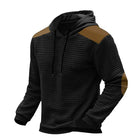 Men's Jacquard Knit Hoodie | Long Sleeve Colorblock Design | Adjustable Drawstring Hood | Soft Cotton-Polyester Blend | Ribbed Cuffs | Regular Fit | Stylish Layering | Casual Wear | Fall & Winter Essential