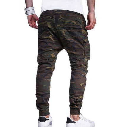 Men's Camouflage Print Cotton Blend Trousers | Casual | Moderate Elasticity | Pockets | Four Seasons | Daily Wear | Sports | Travel