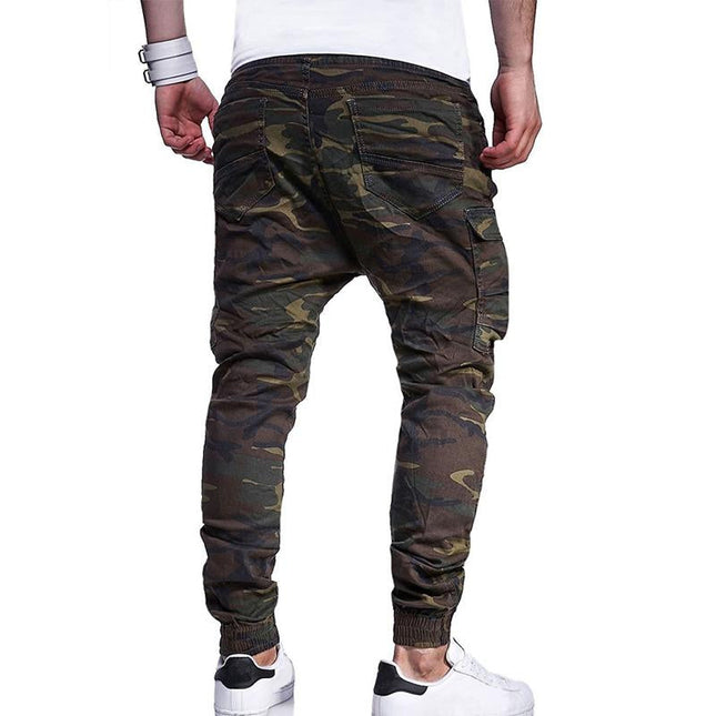 Men's Camouflage Print Cotton Blend Trousers | Casual | Moderate Elasticity | Pockets | Four Seasons | Daily Wear | Sports | Travel