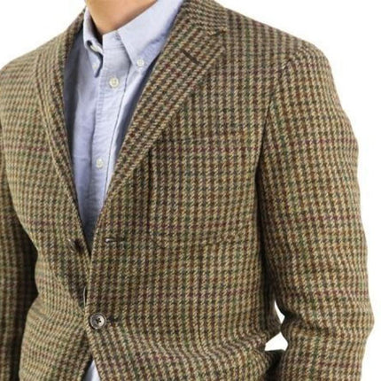 Men's Classic Single-breasted Blazer | Notched Lapel | Button Closure | Long Sleeves | Functional Cuffs | Premium Blended Fabric | Soft Breathable Material | Formal Casual Versatile | Comfortable Fit