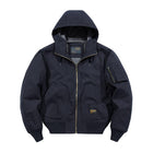 Men's Cotton Hooded Bomber Jacket | Casual Loose Fit | Zipper Closure | Adjustable Hood | Ribbed Cuffs | Breathable Fabric | Functional Pockets | Lightweight Outerwear
