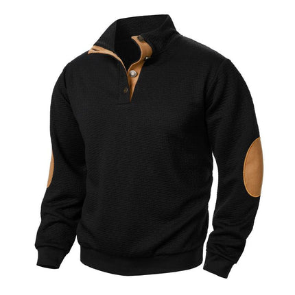 Men's Sweatshirt | Stand Collar | Long Sleeve | Premium Jacquard | Colorblock Design | Casual Modern Style | Comfortable & Stylish | Versatile Wardrobe Addition | Multiple Colors Available