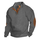 Men's Stand Collar Pullover | Long Sleeve Jacquard Knitted Sweatshirt | Outdoor | High-Quality Fabric | Breathable | Warm | Modern Style | Casual Wardrobe | Sizes Available | Machine Washable