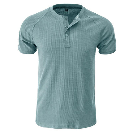 Men's Henley T-Shirt | Short Sleeve | Tough Guy Design | Soft Cotton Blend | Breathable | Comfortable Fit | Classic Henley Neckline | Durable Construction | Versatile Casual Style | Multiple Colors Available