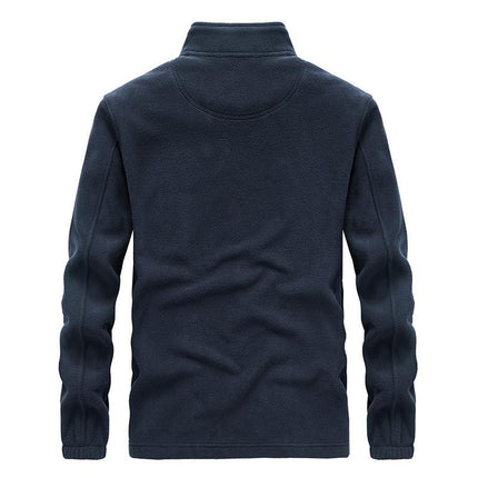Men's Polar Fleece Jacket | Warm Lightweight Outerwear | Full Zip | Sporty Design | Stand-Up Collar | Elastic Cuffs | Side Zipper Pockets | Ideal for Outdoor Activities | Casual Wear