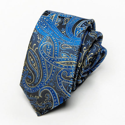 Men's Paisley Cashew Pattern Neck Tie | Stylish Business Casual | Elegant Design for Office & Events | High-Quality Fabric | Versatile Accessory for Men | Timeless Classic Style | Perfect Gift for Fashion-Forward Individuals