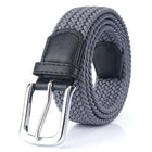 Men's Woven Elastic Belt | 3.4 CM Width | Durable Stretch | Handwoven Craftsmanship | Nickel Alloy Buckle | Versatile Fashion Accessory | Perfect for Chinos Jeans Slacks | Gift for Dad Friend Son