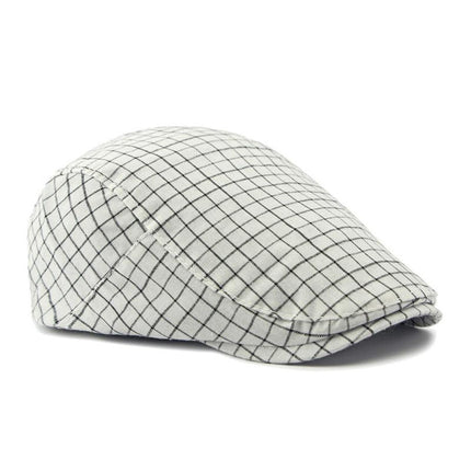 Men's Peaked Cap | Vintage Plaid | Premium Cotton | Breathable & Comfortable | Adjustable Fit | Timeless Style | Versatile Fashion Accessory | Perfect for Casual Outings & Outdoor Activities