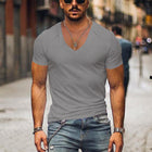 Men's Waffle Knit T-Shirt | V-Neck Pullover | Slim Fit | Breathable & Soft Fabric | Casual & Dressy | Easy Match with Jeans or Pants | Versatile Summer Wardrobe Essential | Machine Washable