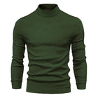 Men's Turtleneck Sweater | Solid Color Knit Pullover | Warm Casual Knitwear | Soft Comfortable Relaxed Fit | Fall Winter Essential | Versatile Ribbed Details