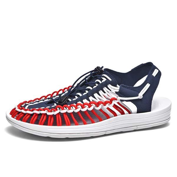 Men's Handwoven Beach Sandals | Comfortable | Lightweight | Breathable | Casual Summer Footwear | Slip-On Design | Versatile Style | Durable Materials | Ideal for Beach or Pool