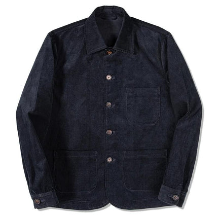 Men's Retro Corduroy Jacket | Lapel Collar | Single Breasted Closure | Premium Soft Durable Fabric | Casual Fashion Outerwear | Timeless Design | Sophisticated Versatile Coat for All Occasions