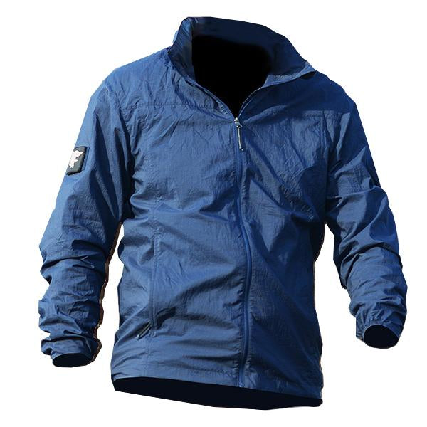 Men's Lightweight Quick Dry Jacket | Water-Resistant Outerwear | Breathable Fabric | Zipper Closure | Long Sleeve | Two Flap Pockets | Machin Washable | Outdoor Hiking Jacket