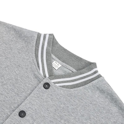 Men's Baseball Jacket Set | Stand Collar Jacket with Ribbed Detailing | Slim-Fit Trousers | Soft Breathable Fabric | Full Zip-Up | Casual Sportswear | Elastic Waist with Drawstring | Side & Back Pockets