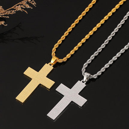 Vintage American Flag Necklace | Patriotic Jewelry | Cross Pendant | Casual Style | Unisex Fashion Accessory
