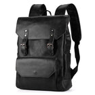 Men's Crazy Horse Leather Backpack | Large Capacity | Vintage Style | Durable | Adjustable Straps | Multiple Compartments | Laptop Sleeve | Travel Bag | Casual to Formal | High-Quality Material