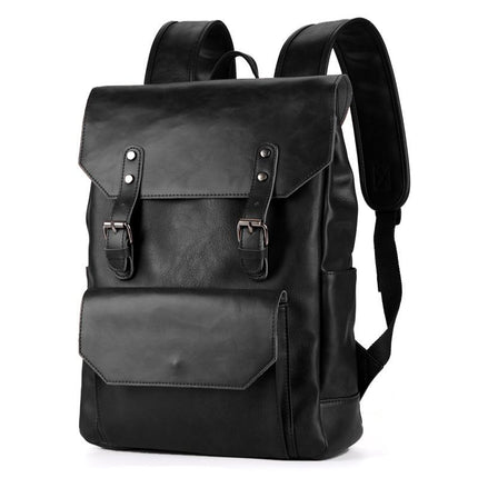 Men's Crazy Horse Leather Backpack | Large Capacity | Vintage Style | Durable | Adjustable Straps | Multiple Compartments | Laptop Sleeve | Travel Bag | Casual to Formal | High-Quality Material