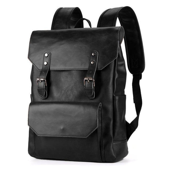 Men's Crazy Horse Leather Backpack | Large Capacity | Vintage Style | Durable | Adjustable Straps | Multiple Compartments | Laptop Sleeve | Travel Bag | Casual to Formal | High-Quality Material