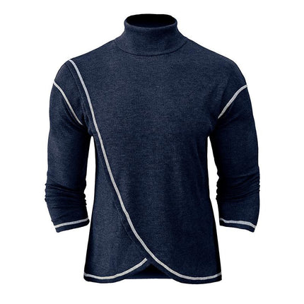 Men's Turtleneck Sweater | Long Sleeve Knitted Pullover | Soft Warm Fabric | Versatile Colors & Sizes | Classic Round Neck | Durable & Stylish | Cozy Winter Wear | Fashionable Top
