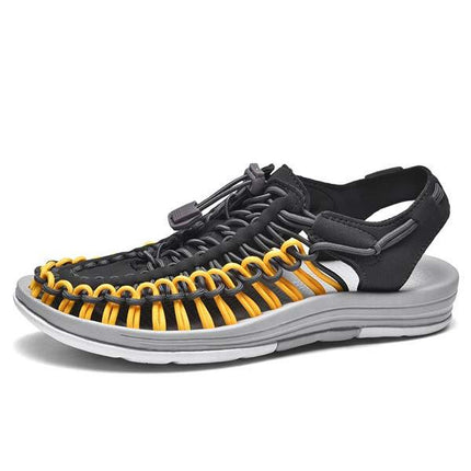 Men's Handwoven Beach Sandals | Comfortable | Lightweight | Breathable | Casual Summer Footwear | Slip-On Design | Versatile Style | Durable Materials | Ideal for Beach or Pool