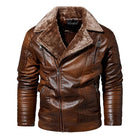 Men's Vintage PU Leather Jacket | Fleece Lined | Classic Style | Quilted Sleeves | Warm & Durable | Available in S-3XL | Ideal for Casual & Outdoor Wear