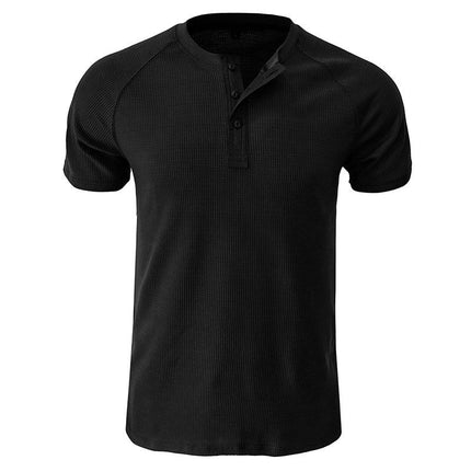 Men's Henley T-Shirt | Short Sleeve | Tough Guy Design | Soft Cotton Blend | Breathable | Comfortable Fit | Classic Henley Neckline | Durable Construction | Versatile Casual Style | Multiple Colors Available
