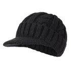 Men's Retro Twisted Knit Hat | Short Brim Beanie | Classic Knitted Cap | Vintage Style Winter Hat | Trendy Men's Accessories | Cozy Warmth