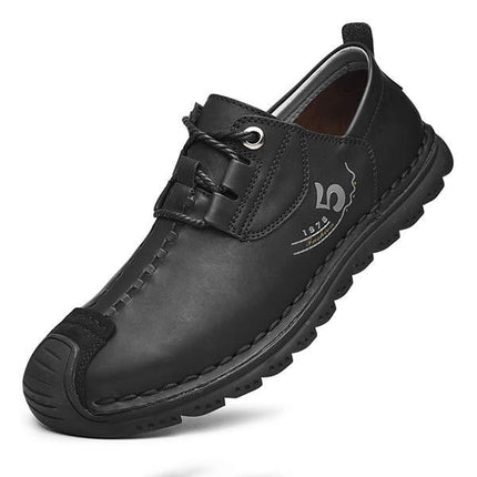 Men's Loafers | Casual Leather Shoes | Retro Style | Comfortable Leather Upper | Hand Stitched | Cushioned Footbed | Flexible Rubber Sole | Medium Width