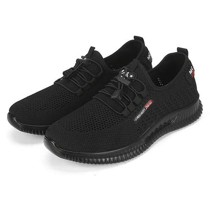 Men's Flyknit Sneakers | Lightweight Breathable Shoes | Adjustable Fit | EVA Sockliner Comfort | Durable Flexible Outsole